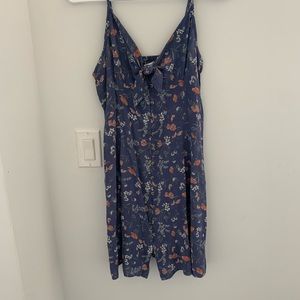 American Eagle Floral Tie Front Dress